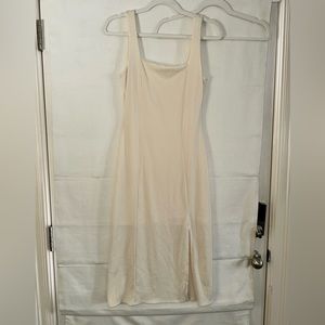 Ribbed body on midi dress